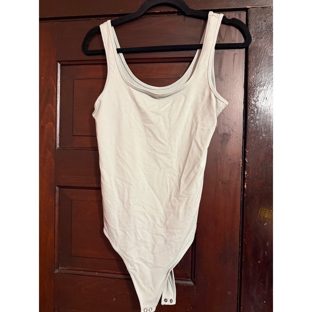 Abercrombie & Fitch Soft AF Collection Scoop Neck Tank Bodysuit Light Blue L